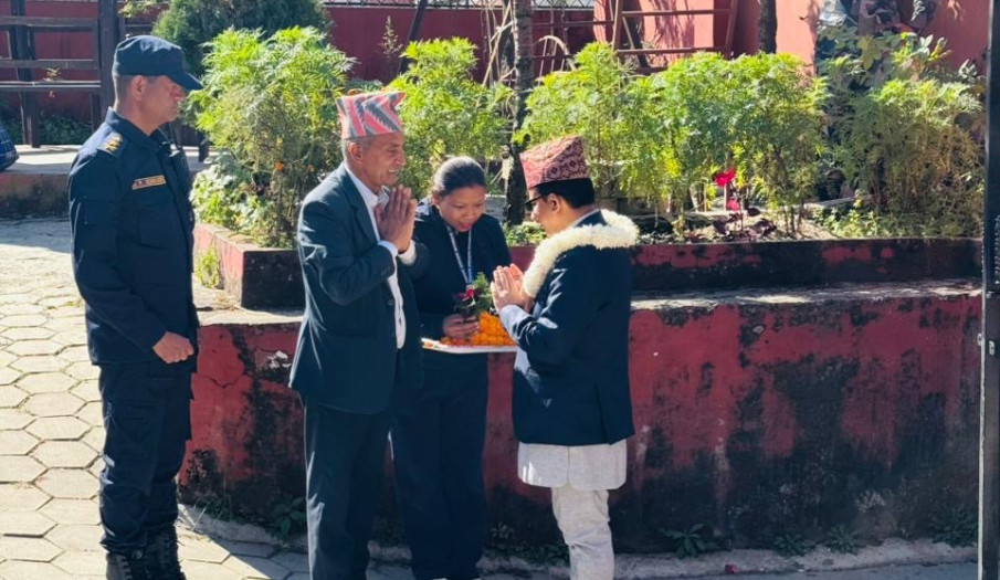 प्रजिअ बद्रीनाथ गैह्रेको स्वागत